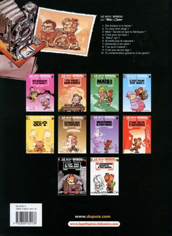 Verso de l'album Le Petit Spirou Tome 7 Demande à ton père !