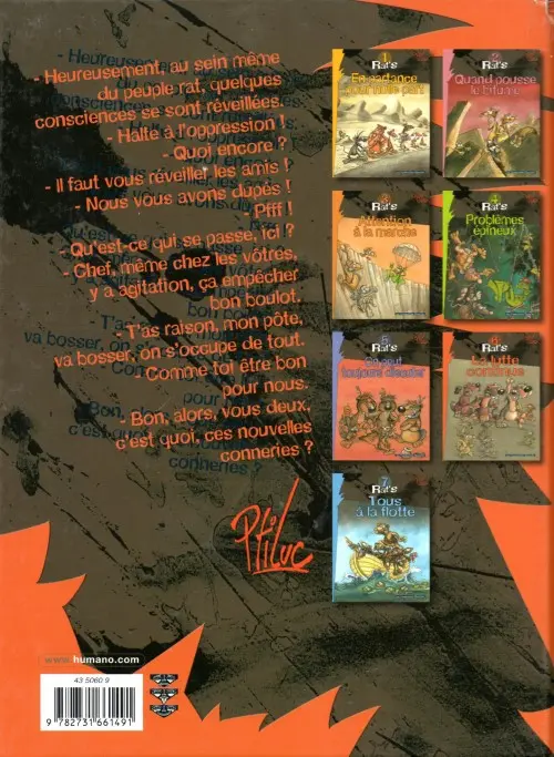 Verso de l'album Rat's Tome 6 La lutte continue !