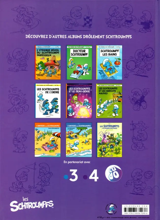 Verso de l'album L'univers des Schtroumpfs Tome 6 Les Schtroumpfs font du sport