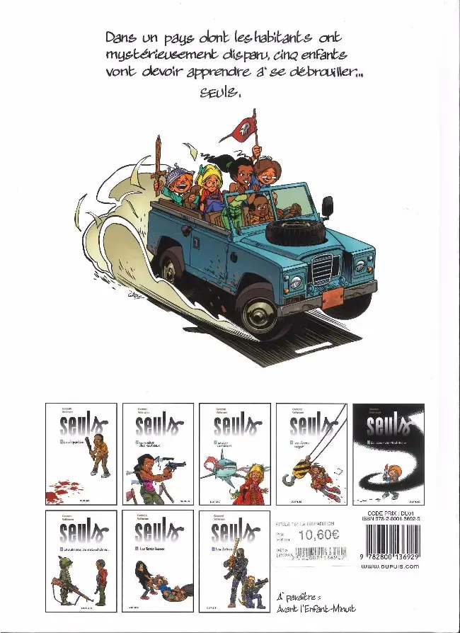 Verso de l'album Seuls Tome 1 La disparition