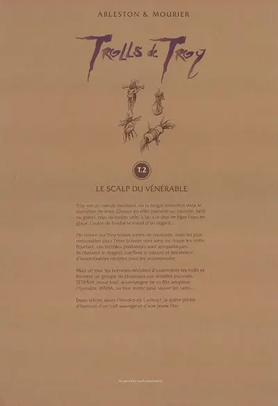 Verso de l'album Trolls de Troy Tome 2 Le scalp du vénérable