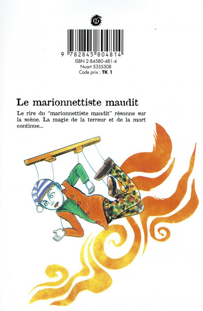 Verso de l'album Les Enquêtes de Kindaichi Tome 21 Le marionnettiste maudit