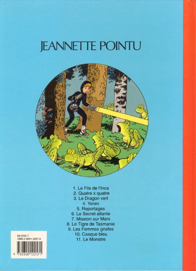Verso de l'album Jeannette Pointu Tome 11 Le monstre