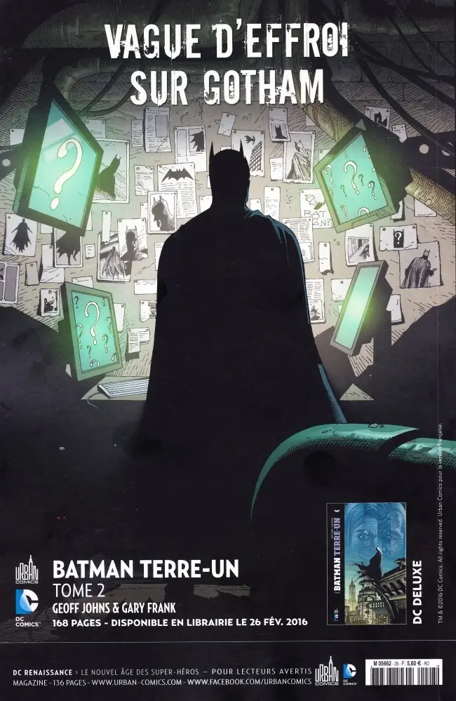 Verso de l'album Justice League Saga #28