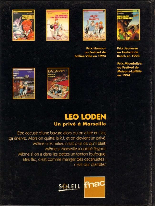 Verso de l'album Léo Loden Meurtre à la FNAC
