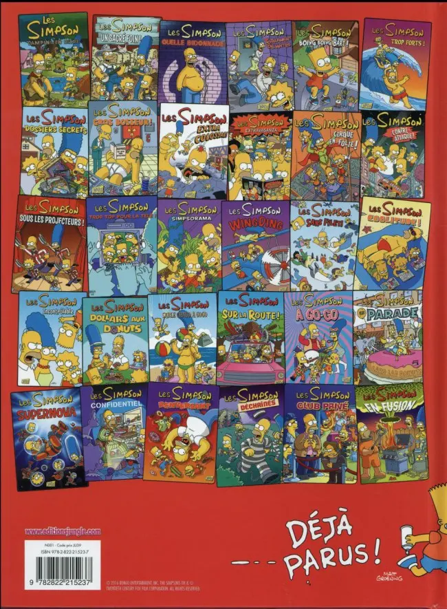 Verso de l'album Les Simpson Tome 31 Un lecteur de génie !