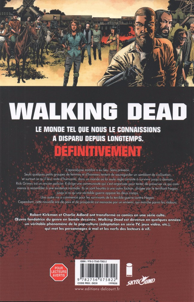Verso de l'album Walking Dead Tome 24 Opportunités