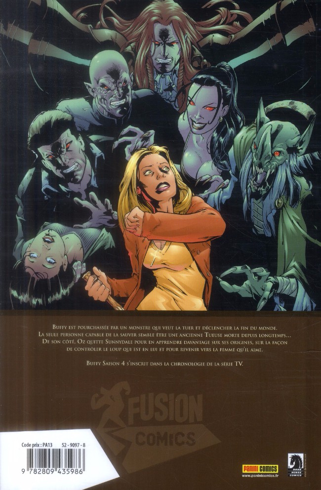 Verso de l'album Buffy contre les vampires - L'intégrale BD Tome 11 Le cœur d'une tueuse