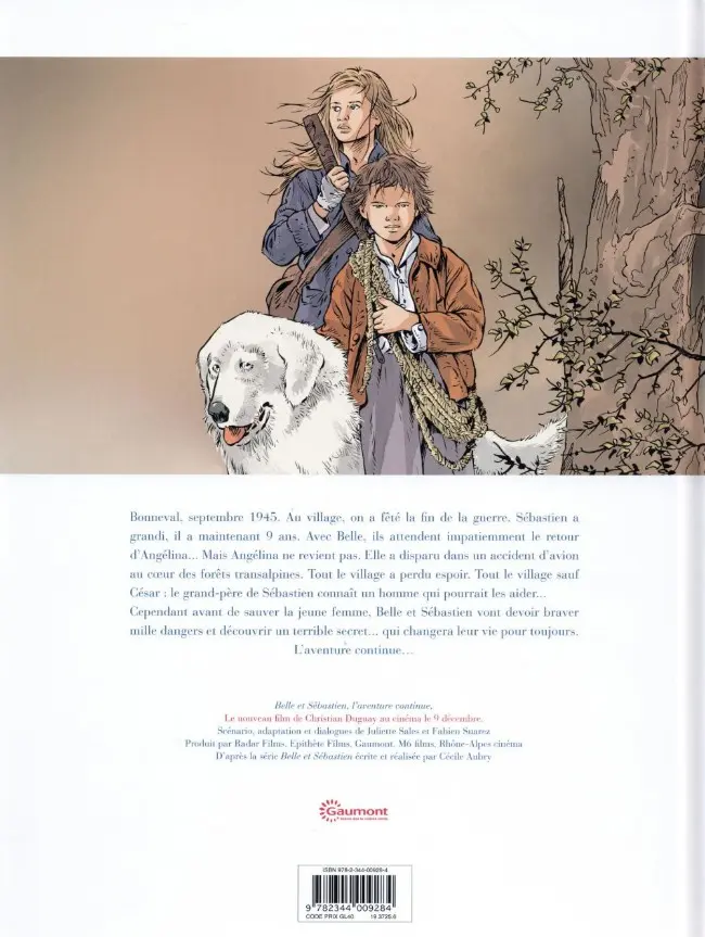 Verso de l'album Belle et Sébastien 2 L'aventure continue