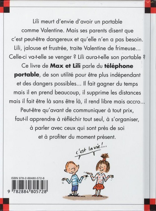 Verso de l'album Ainsi va la vie Tome 94 Lili veut un téléphone portable