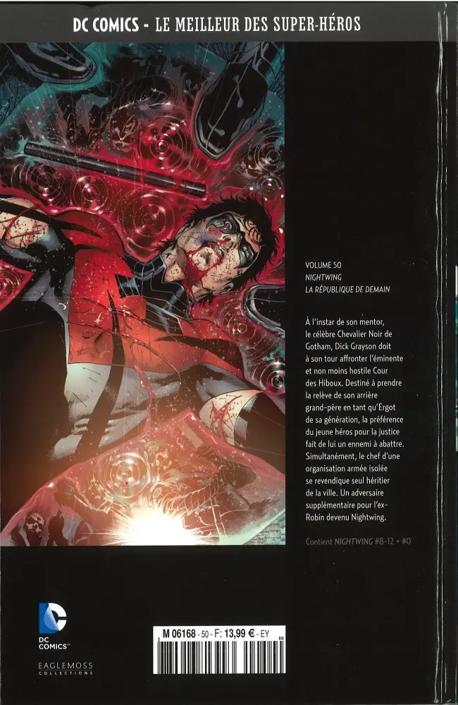 Verso de l'album DC Comics - Le Meilleur des Super-Héros Volume 50 Nightwing - La République de Demain