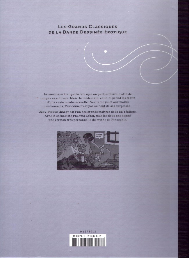 Verso de l'album Les Grands Classiques de la Bande Dessinée Érotique - La Collection Tome 12 Pinocchia