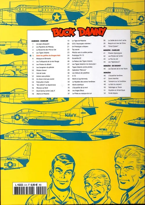 Verso de l'album Buck Danny Tome 5 Dans les griffes du Dragon Noir