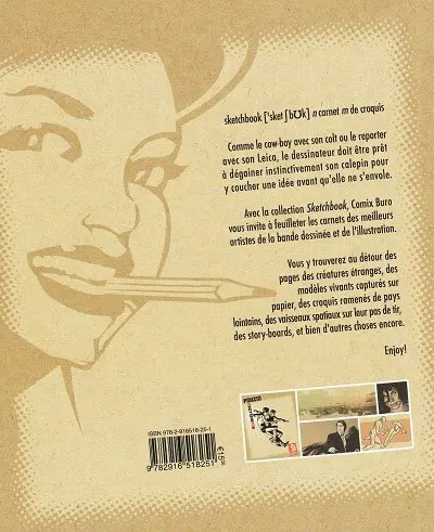 Verso de l'album Sketchbook - Comix Buro Sketchbook Ponzio