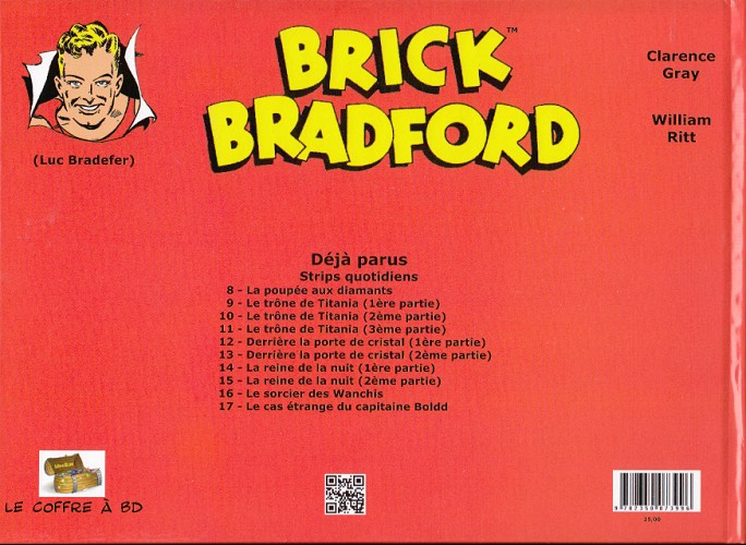 Verso de l'album Brick Bradford Strips quotidiens Tome 14 La reine de la nuit (1ère partie)