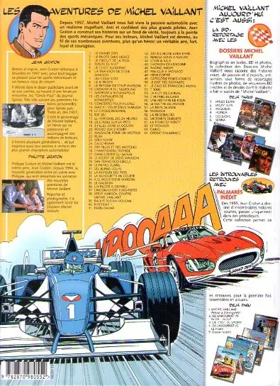 Verso de l'album Michel Vaillant Tome 19 5 filles dans la course !
