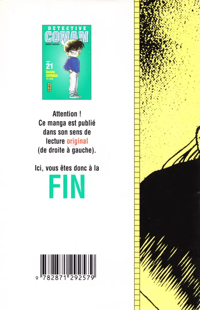 Verso de l'album Détective Conan Tome 21