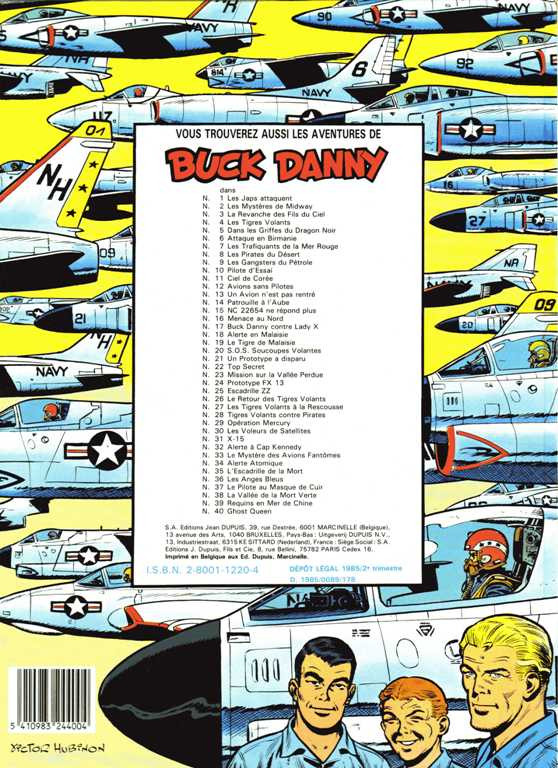Verso de l'album Buck Danny Tome 24 Prototype FX-13