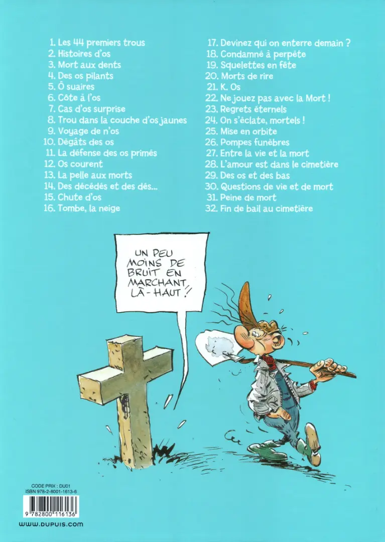 Verso de l'album Pierre Tombal Tome 5 Ô suaires