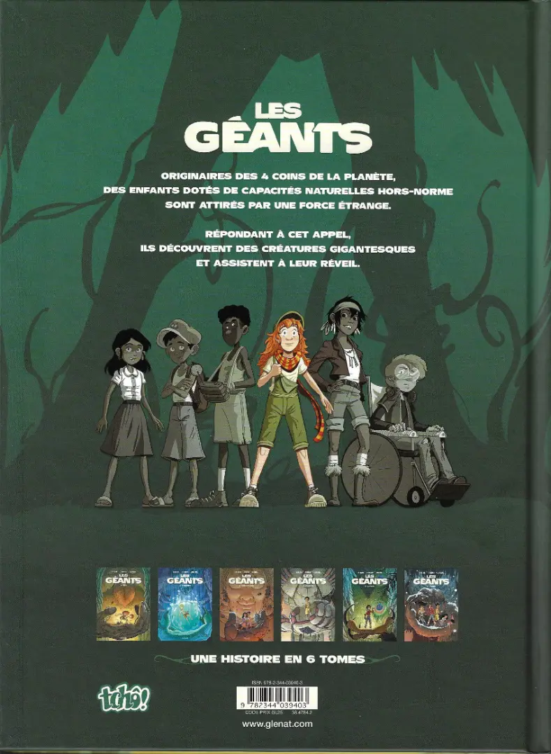 Verso de l'album Les géants 1 Erin