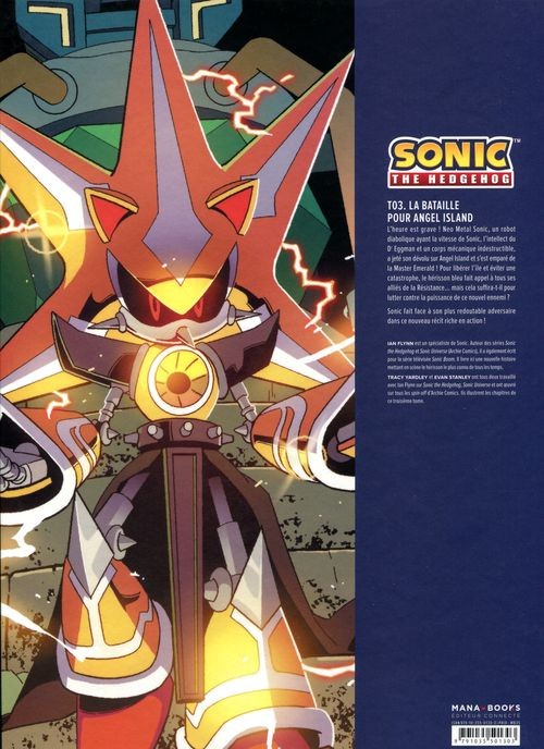 Verso de l'album Sonic The Hedgehog Tome 3 La bataille pour Angel Island