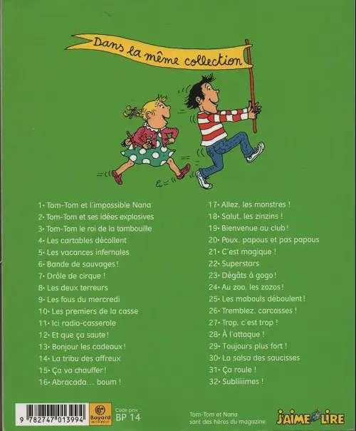 Verso de l'album Tom-Tom et Nana Tome 21 C'est magique !