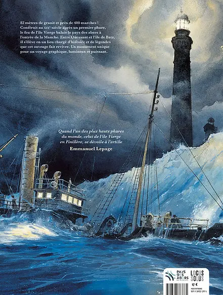 Verso de l'album L'île Vierge Un phare dans les yeux