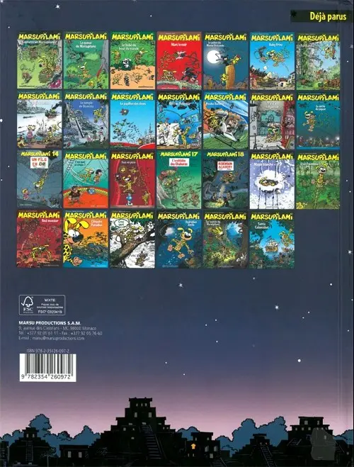 Verso de l'album Marsupilami Tome 26 Santa Calamidad