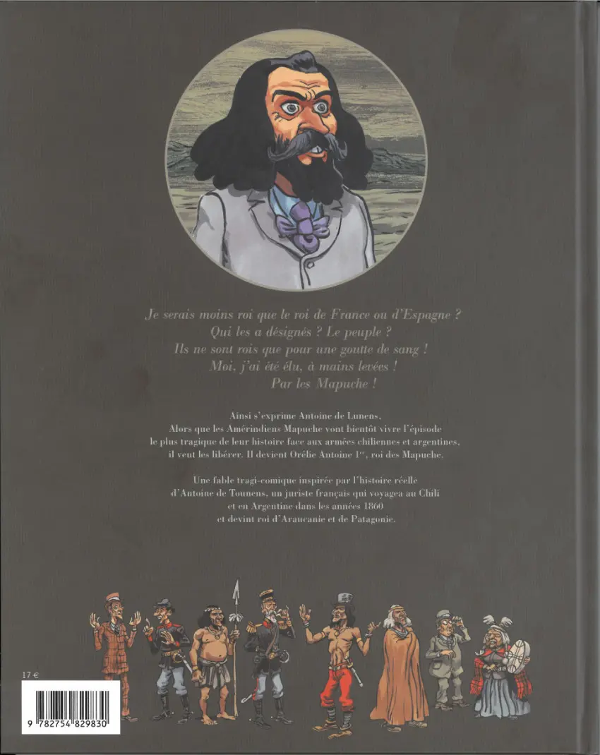 Verso de l'album Roi des Mapuche Tome 1 La traversée des vastes pampas