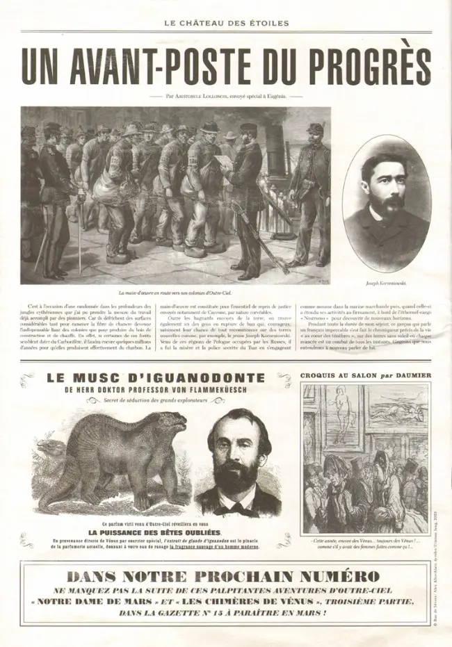 Verso de l'album Le Château des étoiles Le Château des Etoiles - Gazette N° 14 La citadelle hors du temps, suivi de Les chimères de Vénus 2/5
