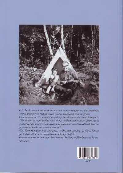 Verso de l'album E.P Jacobs - Témoignages inédits