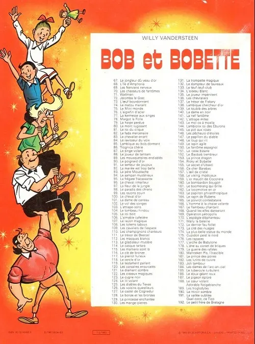 Verso de l'album Bob et Bobette Tome 73 L'œuf bourdonnant