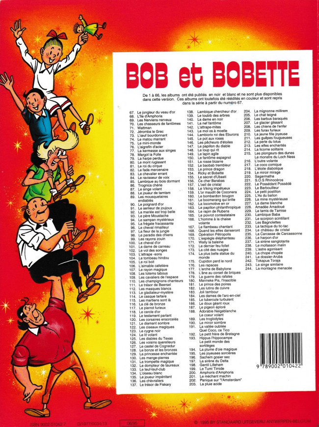 Verso de l'album Bob et Bobette Tome 163 Le papillon philanthropique