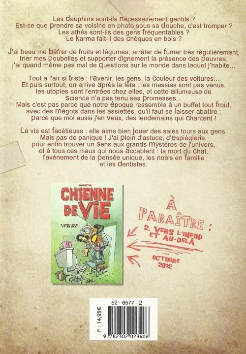 Verso de l'album Chienne de vie Tome 1 L'humour est mon métier