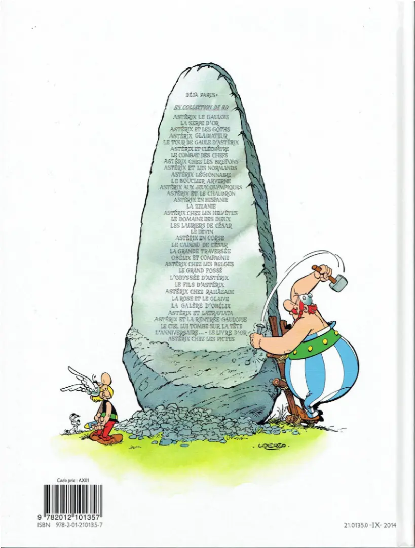 Verso de l'album Astérix Tome 3 Astérix et les Goths