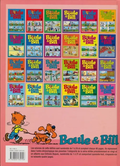 Verso de l'album Boule & Bill Tome 15