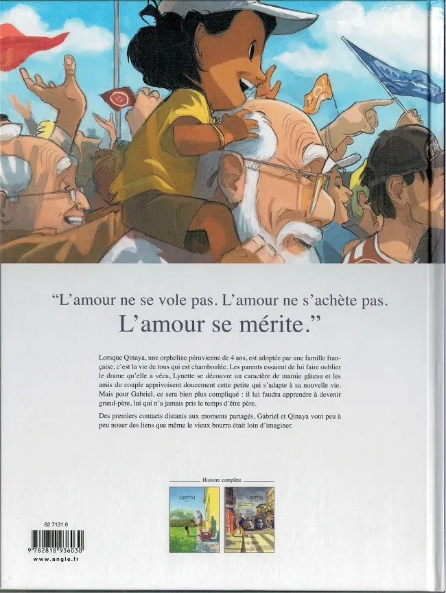 Verso de l'album L'Adoption Tome 1 Qinaya