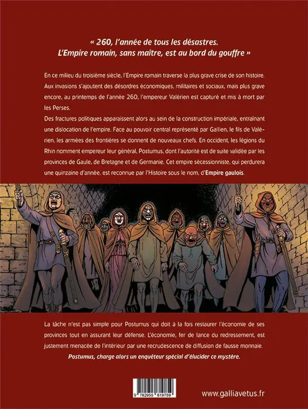 Verso de l'album Les empereurs gaulois I La dame de Riobé