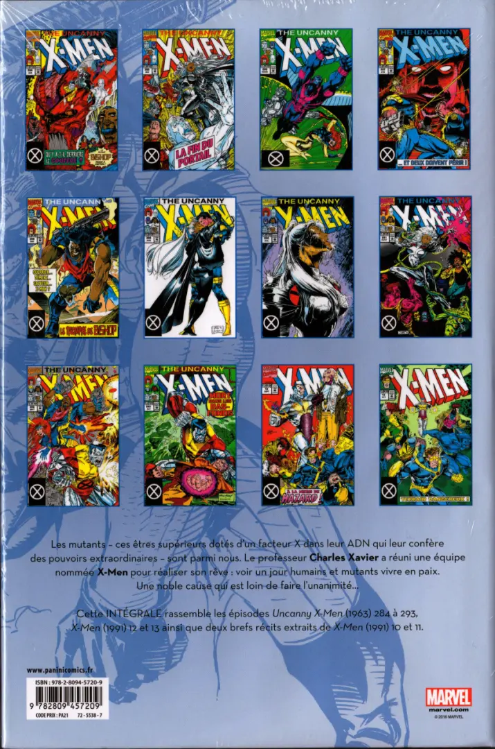 Verso de l'album X-Men L'intégrale Tome 31 1992 (II)