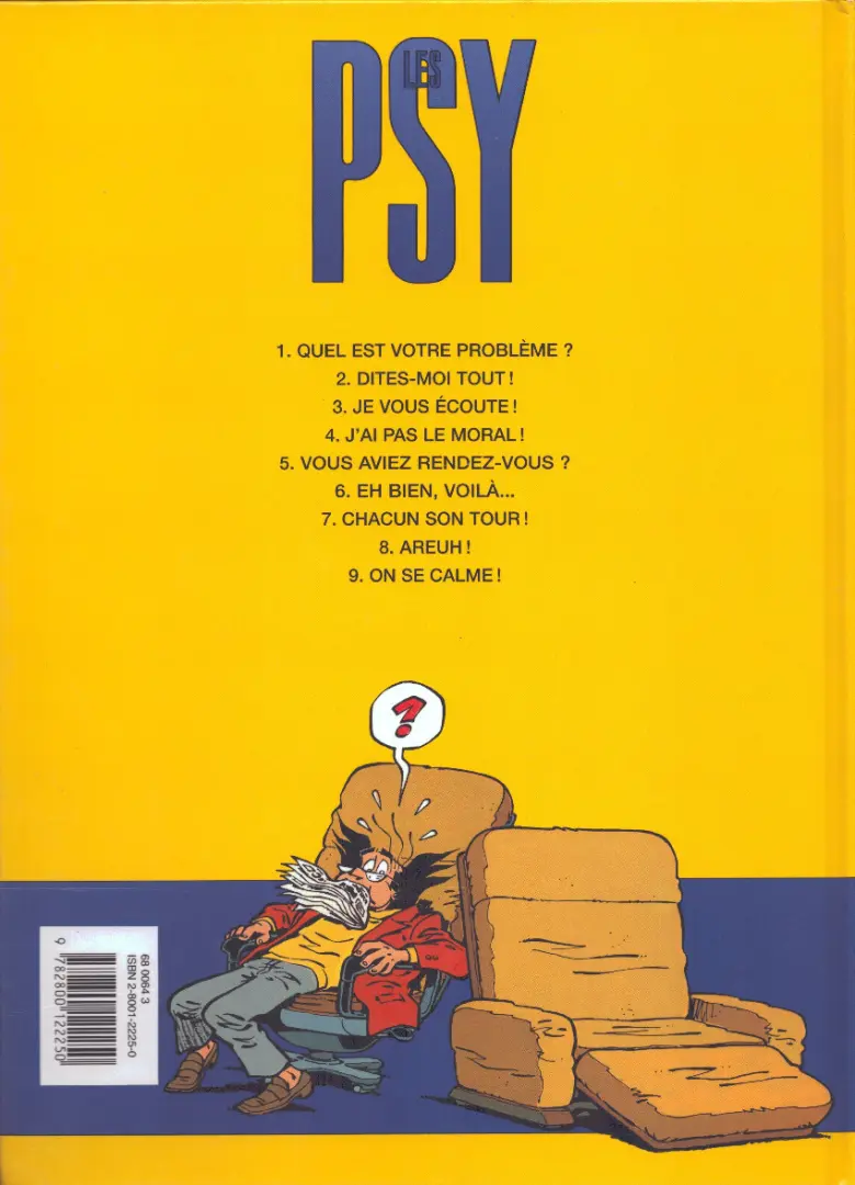 Verso de l'album Les Psy Tome 3 Je vous écoute !