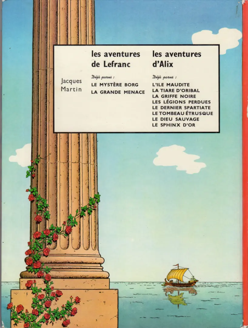 Verso de l'album Alix Tome 2 Le sphinx d'or