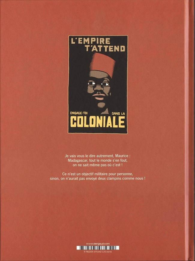 Verso de l'album Commando colonial