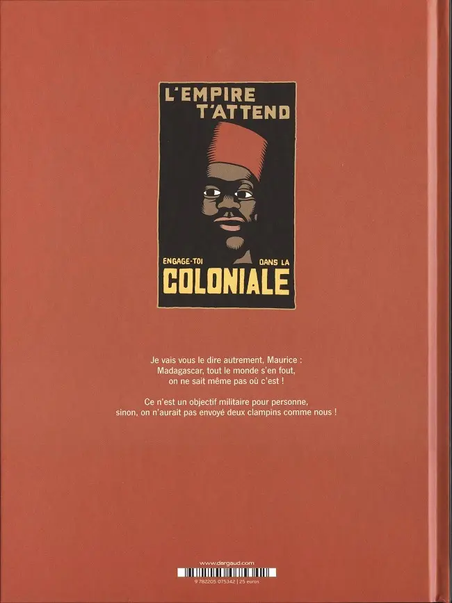 Verso de l'album Commando colonial