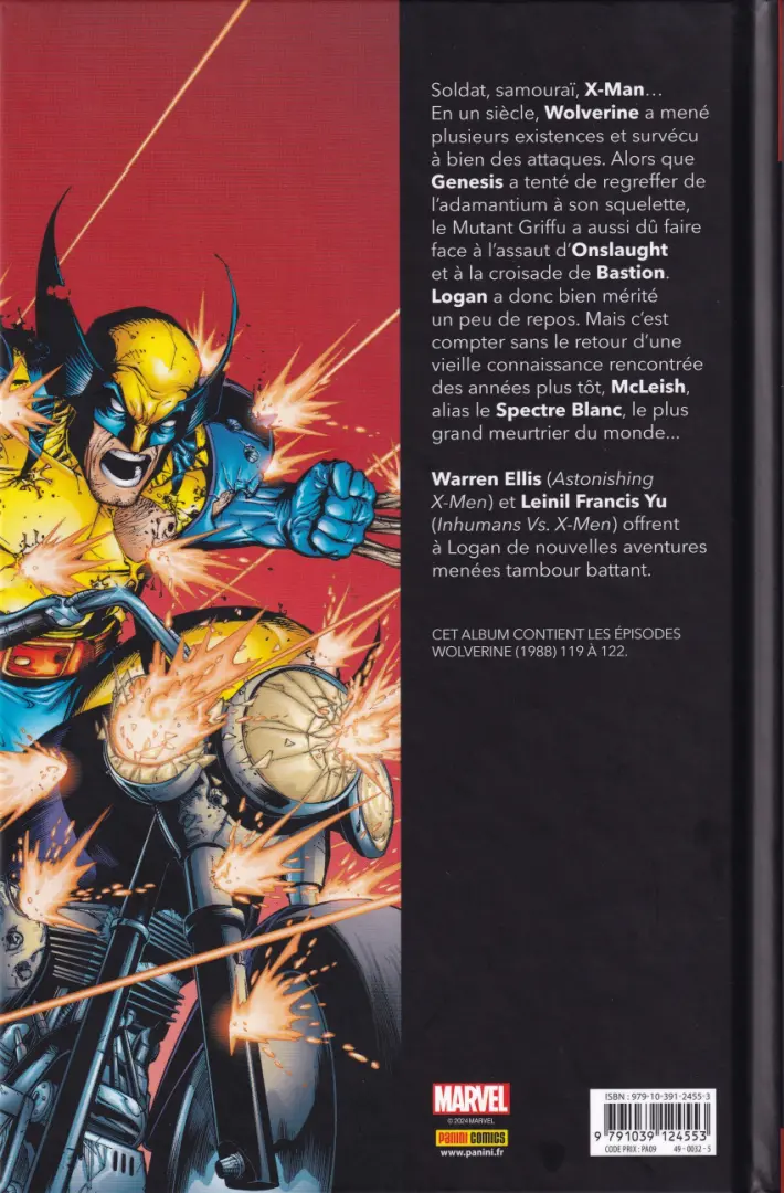 Verso de l'album Wolverine - La mort aux trousses