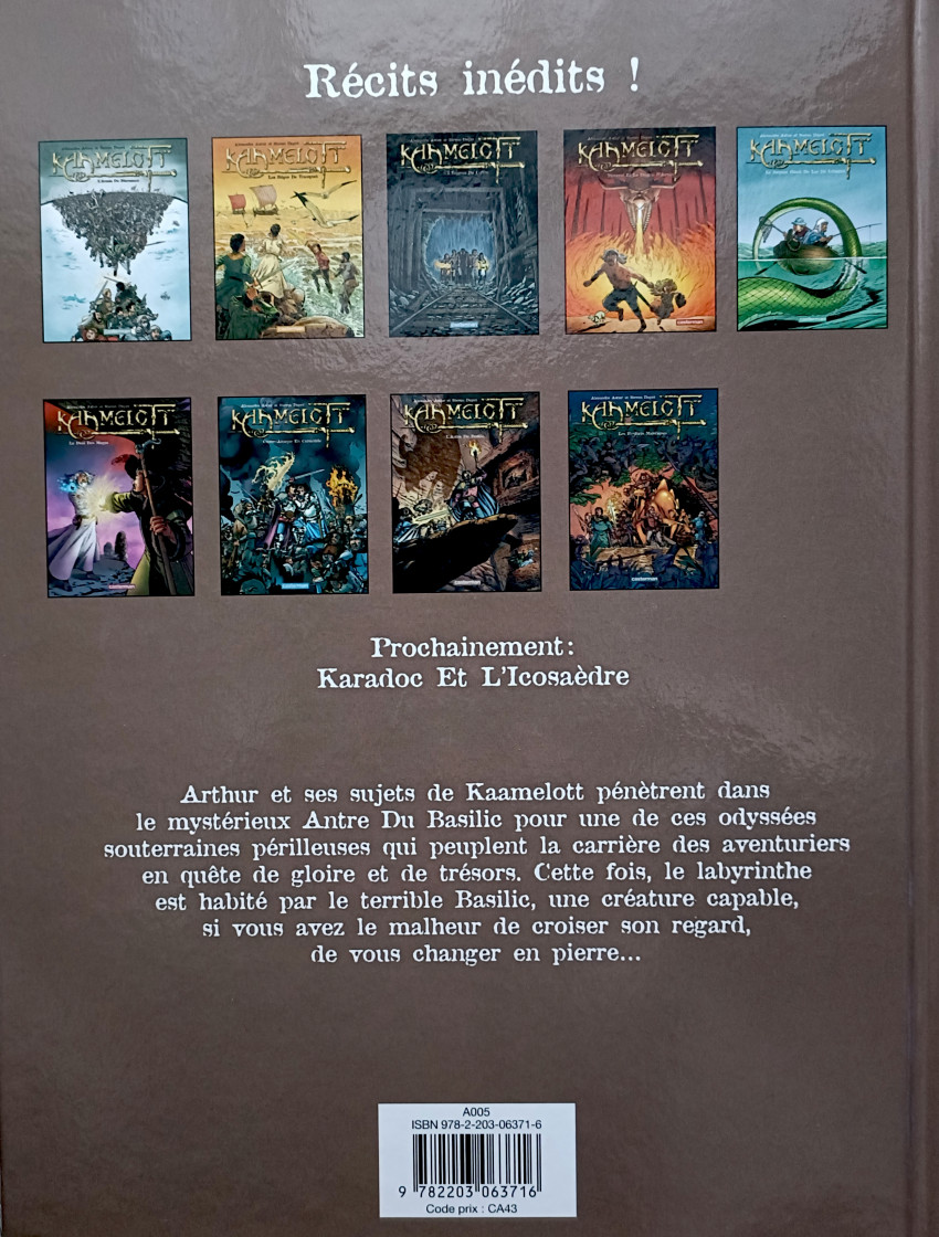 Verso de l'album Kaamelott Tome 8 L'Antre Du Basilic