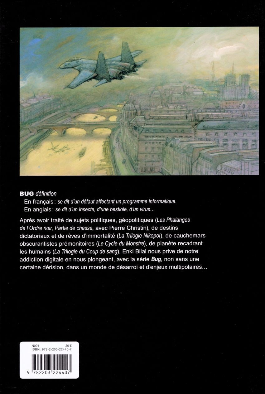 Verso de l'album Bug Livre 3