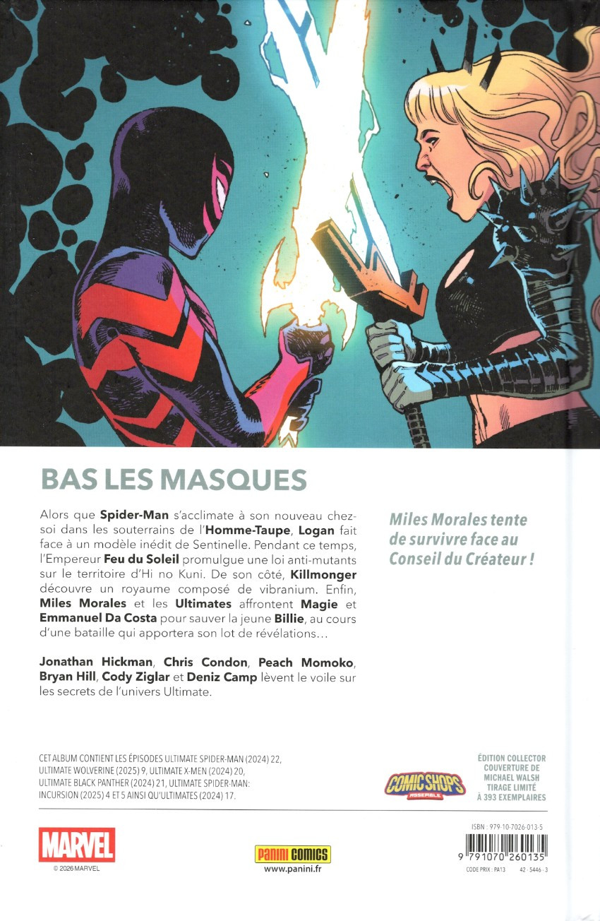 Verso de l'album Ultimate Universe 14