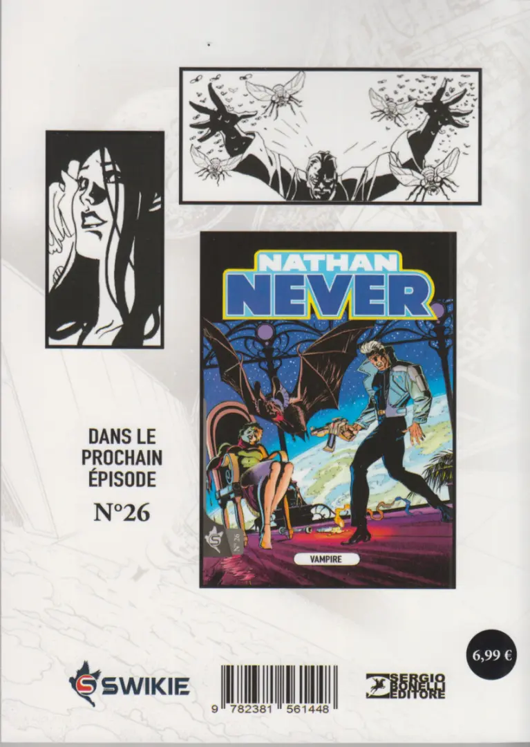 Verso de l'album Nathan Never Swikie N° 25 Les Justiciers