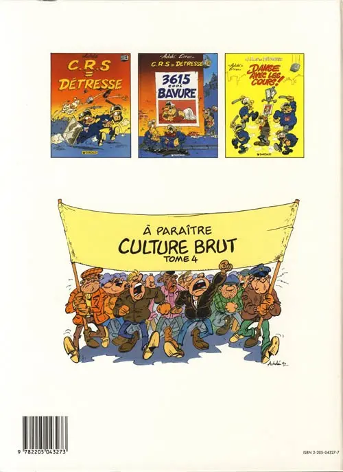 Verso de l'album CRS = Détresse Tome 3 Danse avec les coups !