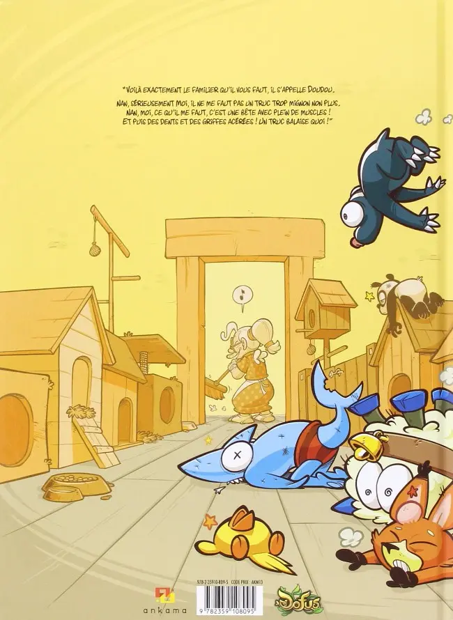 Verso de l'album Dofus Pets Tome 1 Le refuge de Mémé